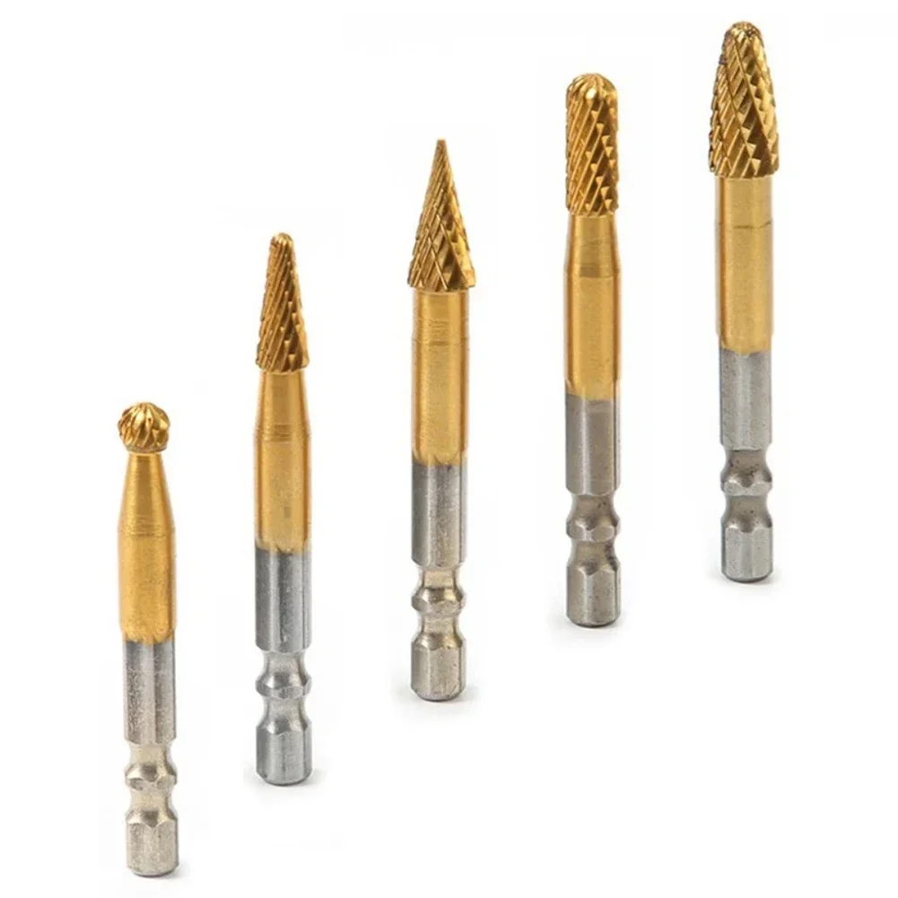 6.35mm Shank Burrs Milling Cutter Bit Durability Of High Speed Steel Handheld Electric Tool High Degree Of Finish