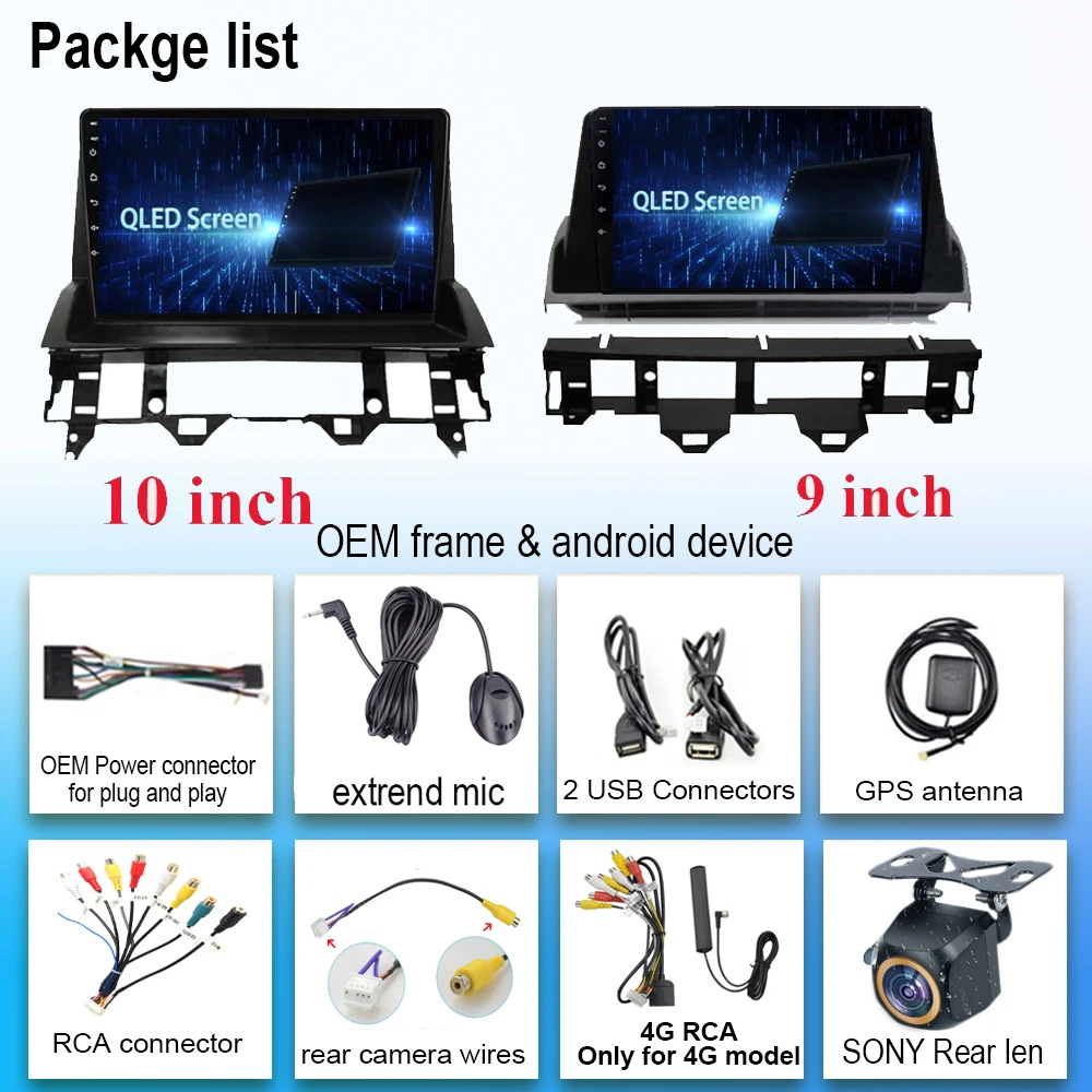 Android 15 For Mazda 6 2002 2003 2004 2005 2006 2007 2008 Car Radio Stereo Multimedia Player GPS Navigation QLED Screen 5G Wifi