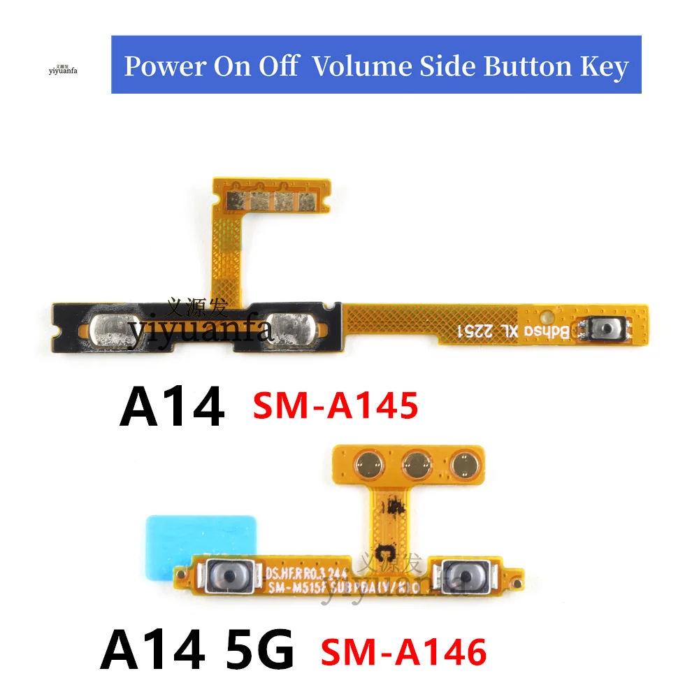 

Power Switch On/Off Button Volume Key Button For Samsung Galaxy A14 4G 5G A145 A146 Flex Cable