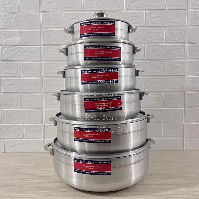 20-36cm Aluminum Pot Set, 6-piece Sand Pot for Middle East and African Soup Use