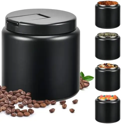 

Reeple 26oz Stainless Steel Airtight Coffee Canister – Black