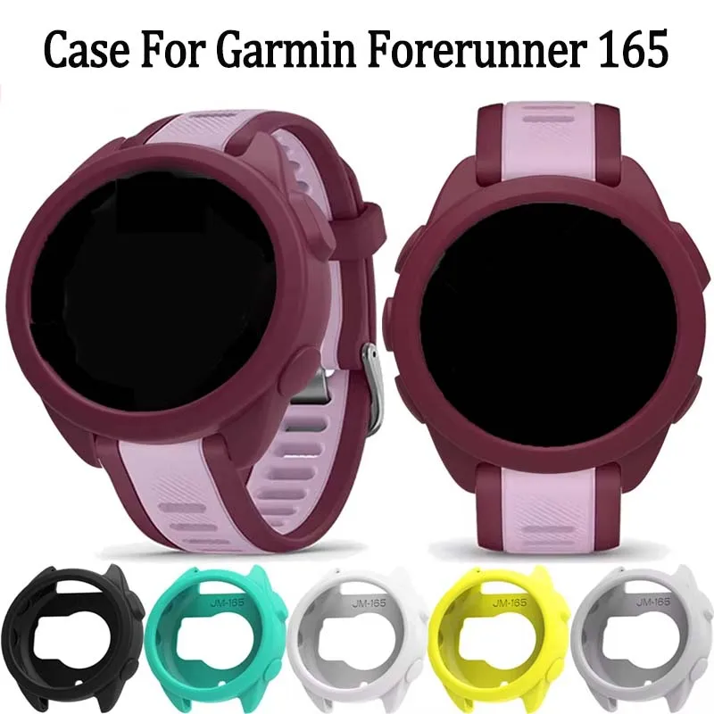 Uhr Schutzhülle Shell für Garmin Forerunner 165, Smartwatch, weiche Silikon-Displayschutzfolie, Zubehör