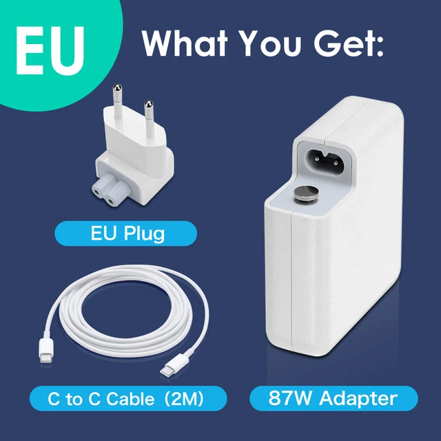 Imagem -06 - Adaptador de Energia Usb c para Mac Book Pro Carregador de Substituição 87w Compatível com Mac Book Pro 13 in 15 in após 2023