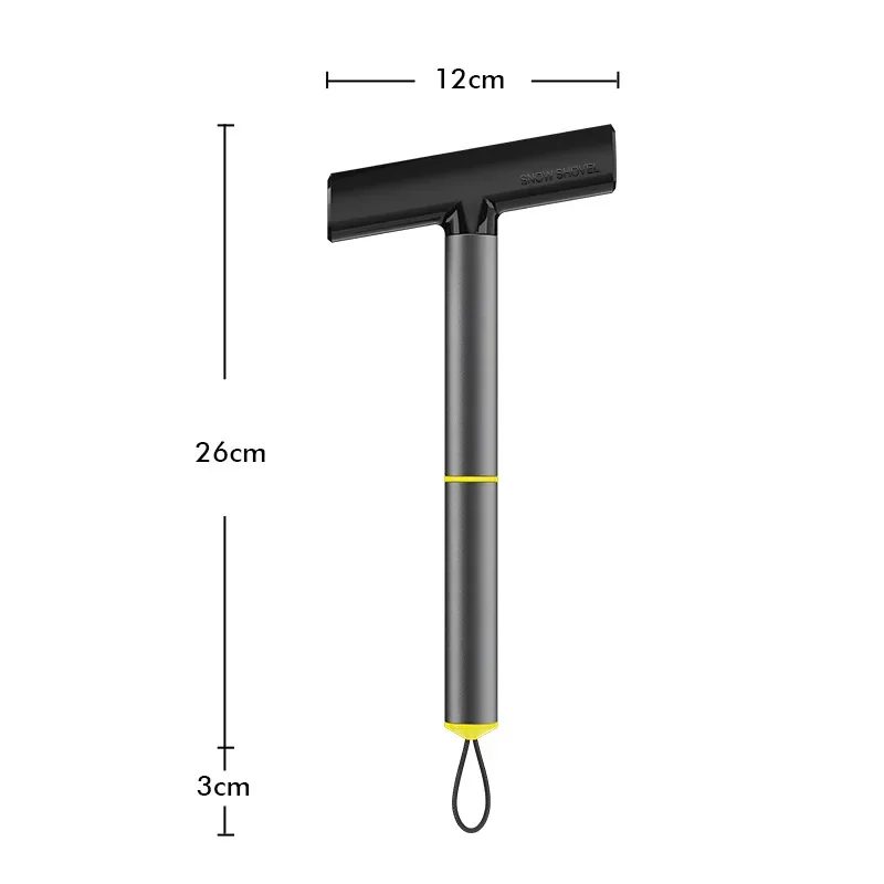 Removable and multifunctional car snow scraper, snow brush, window glass defrosting and snow cleaning tool