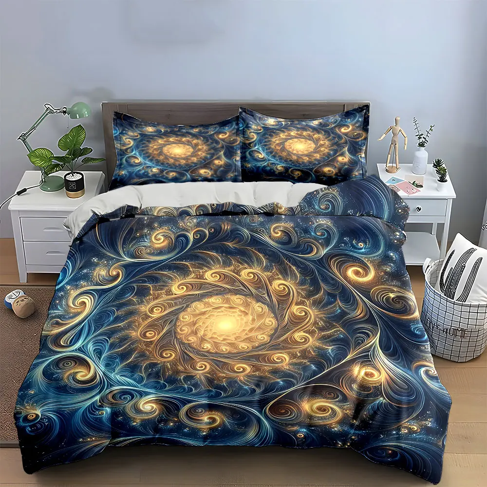 

Art Style Galaxy Decor Set Bedding Set with 1 Duvet Cover 2 Pillowcases Single Double King Queen, Gift