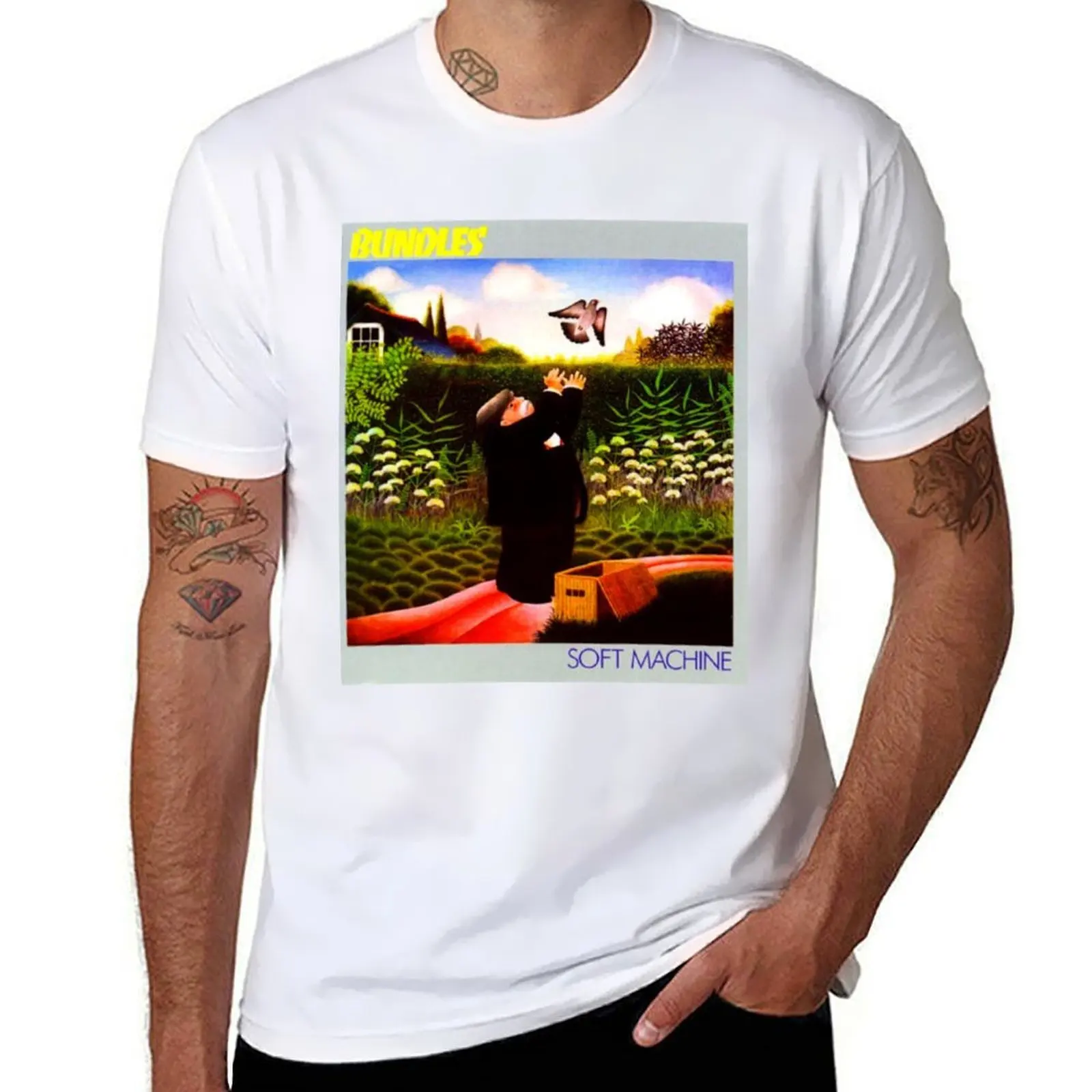 

BUNDLES Band Soft Machine T-Shirt black cotton t-shirt plain for man package t shirts for man graphic tees T-Shirt