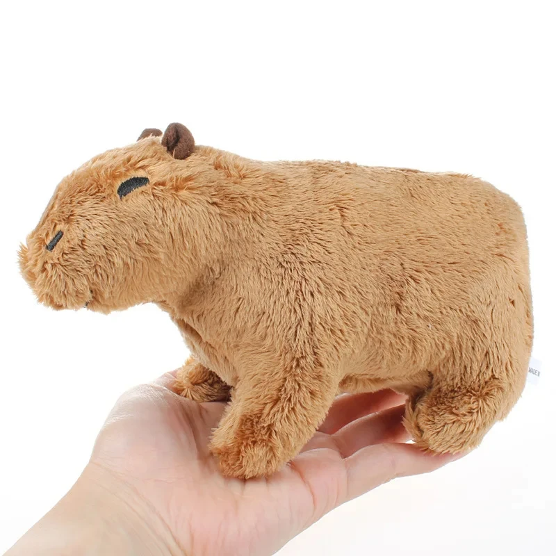 Simulatie Pluizige Capibara Pluche Knuffels Speelgoed Zachte Poppen Echte Leven Capibara Poppen Kinderen Speelgoed Peluche Kerstcadeau 18 cm