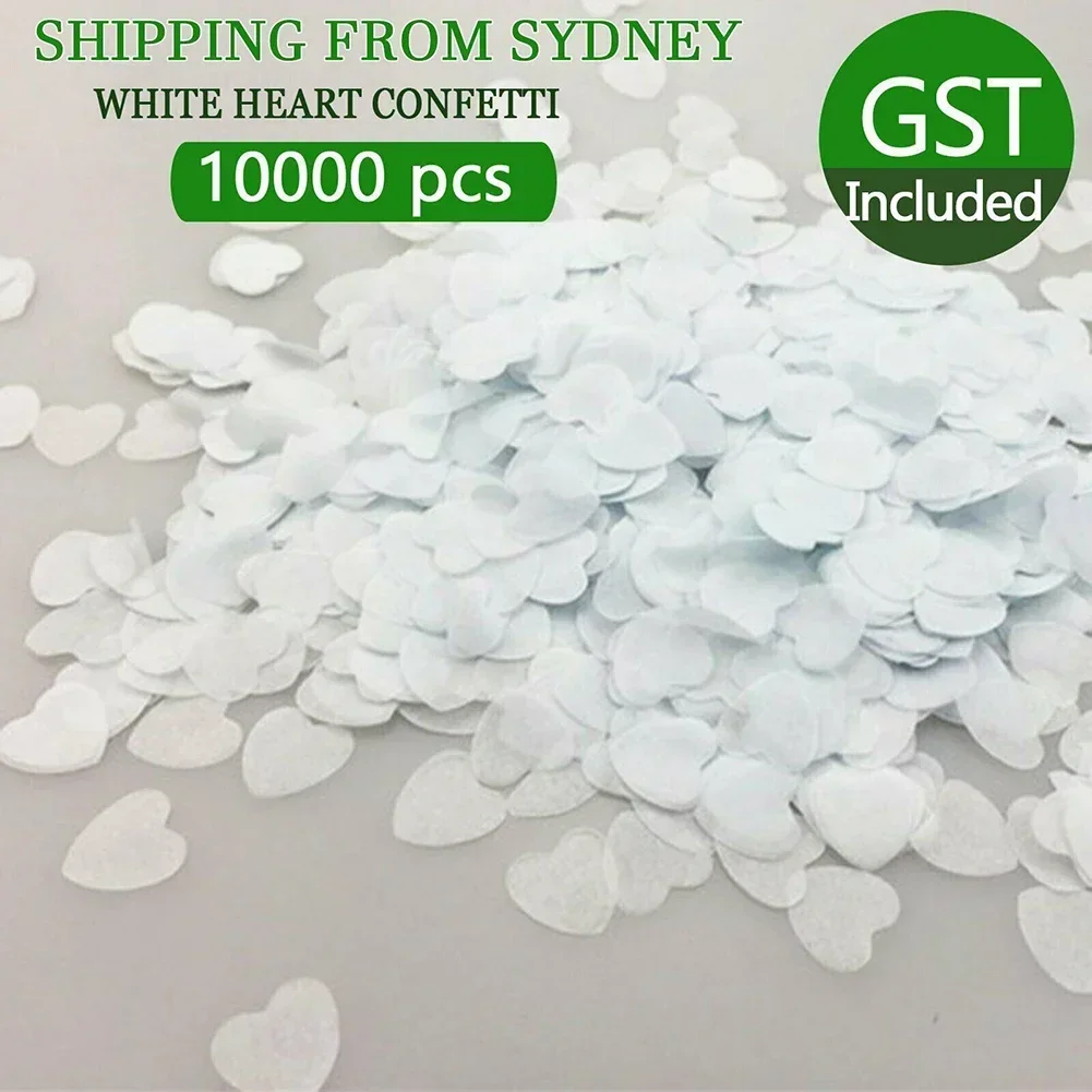 

10000pcs Tissue Paper Biodegradable White Hearting Confetti Birthday Baby Shower Party Weddings Throwing Supply