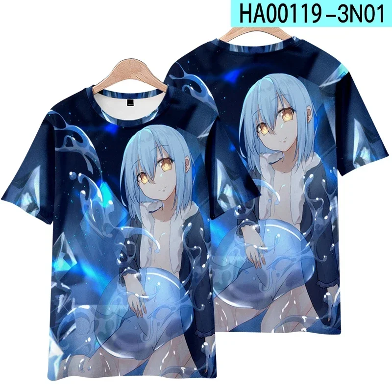 Dieses Mal wurde ich als Slime Rimuru Tempest wiedergeboren. 3D-Druck-T-Shirt für Damen und Herren, Sommer, kurzärmelig, lustiges T-Shirt – Detail 26