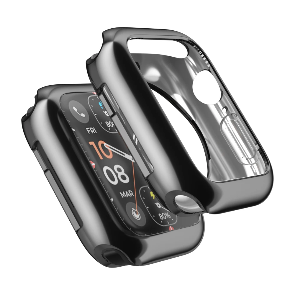 حافظة ناعمة من البولي يوريثان لساعة أبل 38 مللي متر 40 مللي متر 41 مللي متر 42 مللي متر 44 مللي متر 45 مللي متر لا واقي للشاشة غطاء ممتص للصدمات لسلسلة iwatch 9/8/7/6/5/4/SE/3