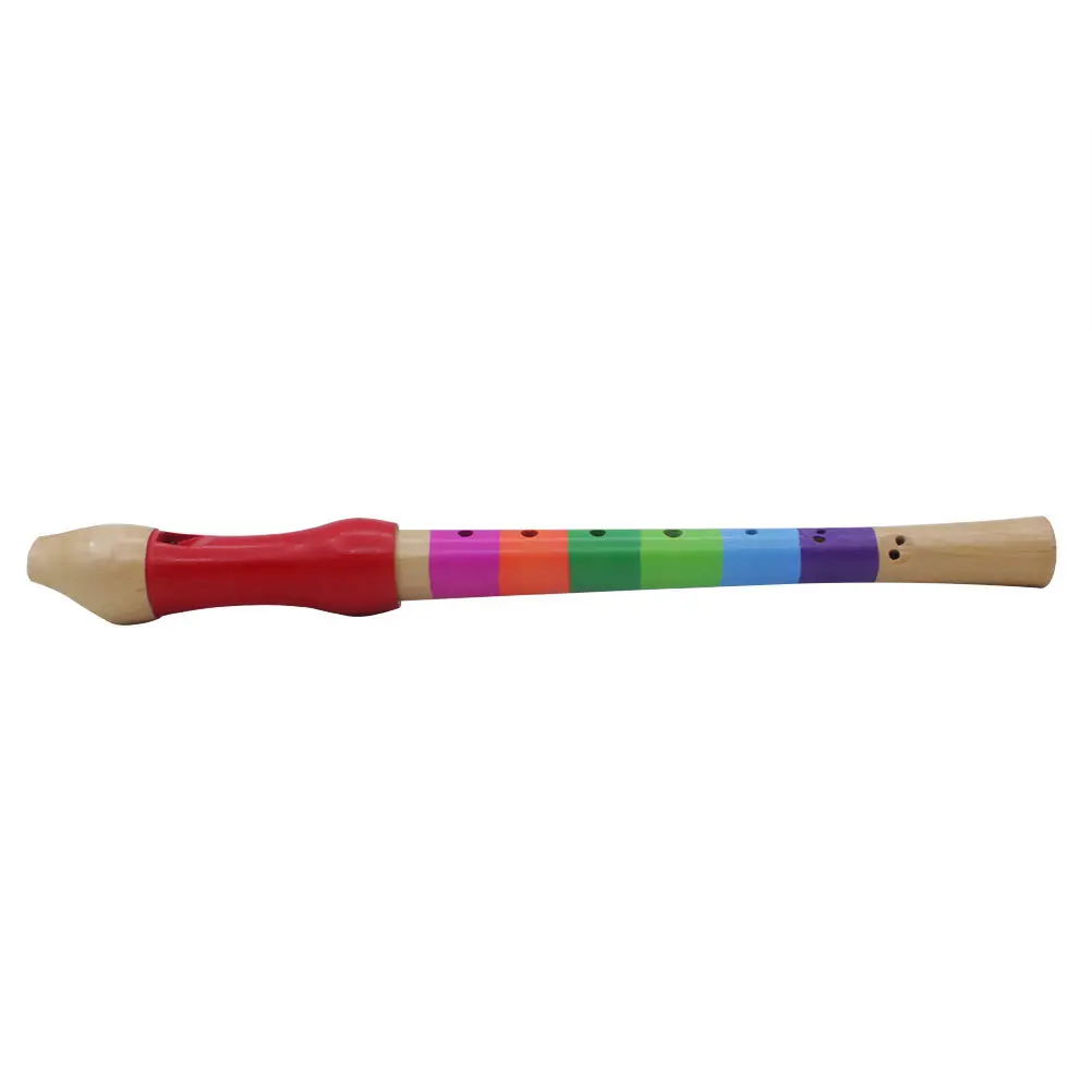 

1Pcs Wooden Clarinet Soprano Recorder 8 Holes Rainbow Color Music Flute Perfect Learning Instrument for Beginners