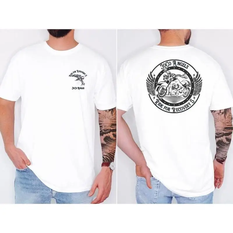 Camiseta de 2 caras Joco Ang Ls Ride For Recovery 5, tallas completas S 5Xl, multicolor