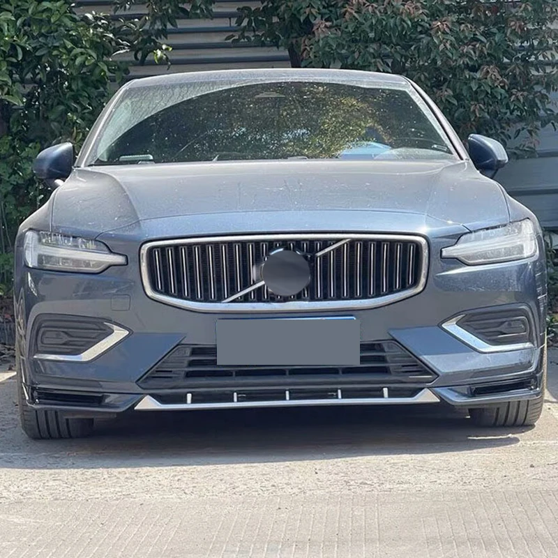 For Volvo S60 V60 2020-2025 Front Bumper Lip Chin Diffuser Splitter Bodykit 3Pcs/Set Painted Varied Color Exterior Accessories view 3
