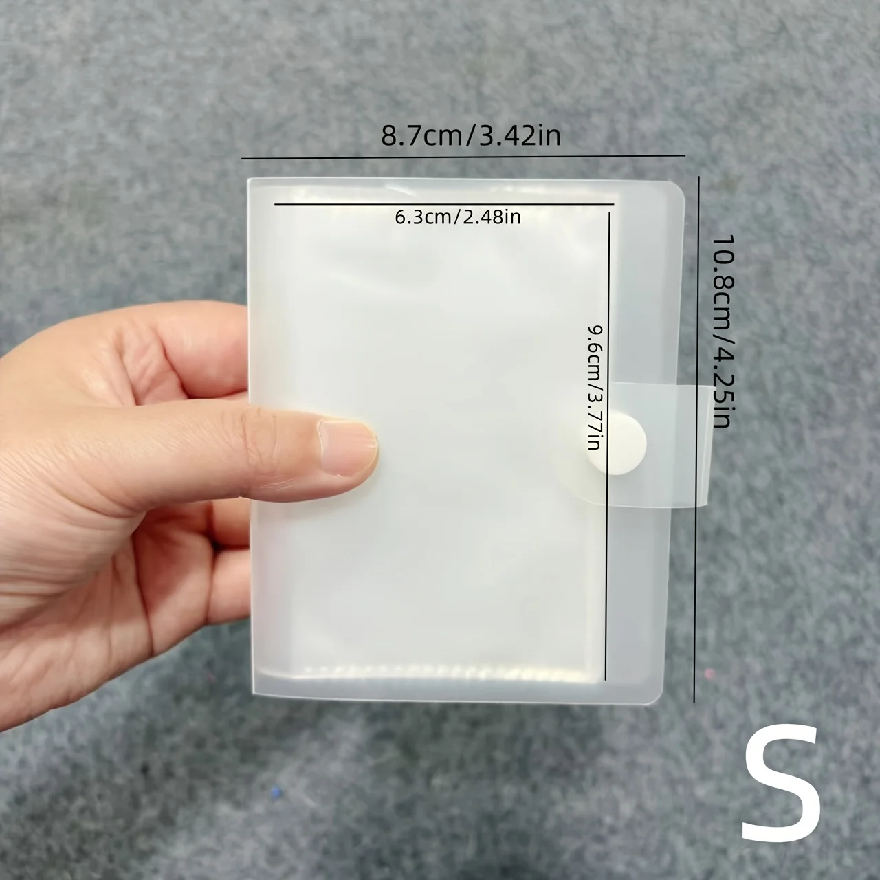 Album photo vide à 40 emplacements avec boutons-pression. Autocollants pour nail art, livres de stockage de cartes et de cartes postales, pratiques à transporter