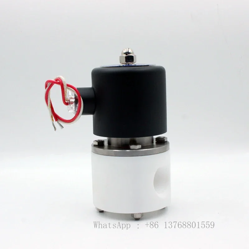 Electric12 Volt 3 / 4 Inch DN 20 Ac Dc Copper Coil 24v 220v Thread Normally Closed Plastic Strong Corrosion Solenoid Valve