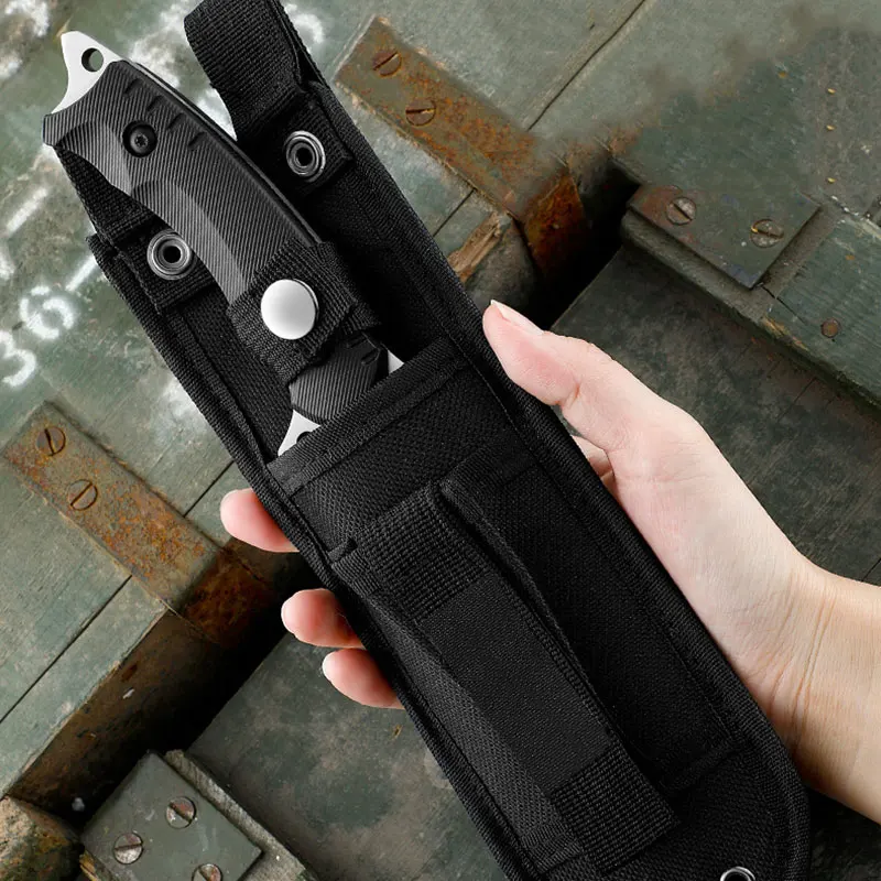 Straight Knife Outdoor Knife Portable Carry Pocket Knife Military Knife Field Hunting Tactical High Hardness Survival Knife