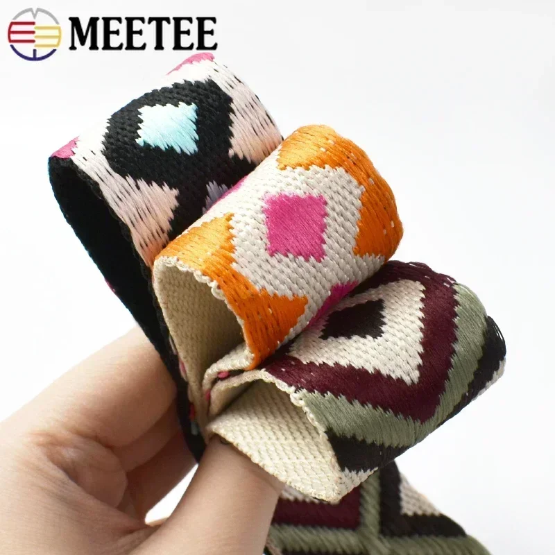 1-5Meters 38/50mm Backpack Jacquard Webbing Tape Thick Belt Ribbon Garment Shoes Band DIY Bias Binding Textile Sewing Accessorie