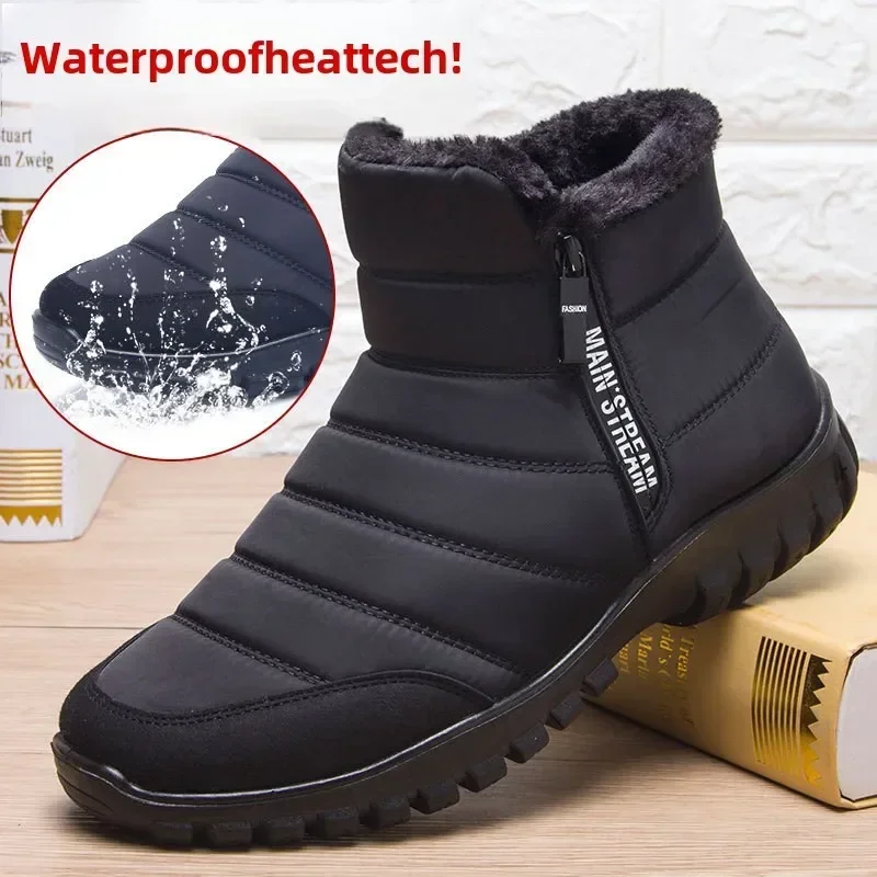 

Winter Men's Casual Shoes Plush Warm Men's Snow Boots 2024 New Stylish Waterproof Non-slip Male Boots Hot Sell Botas Para Hombre