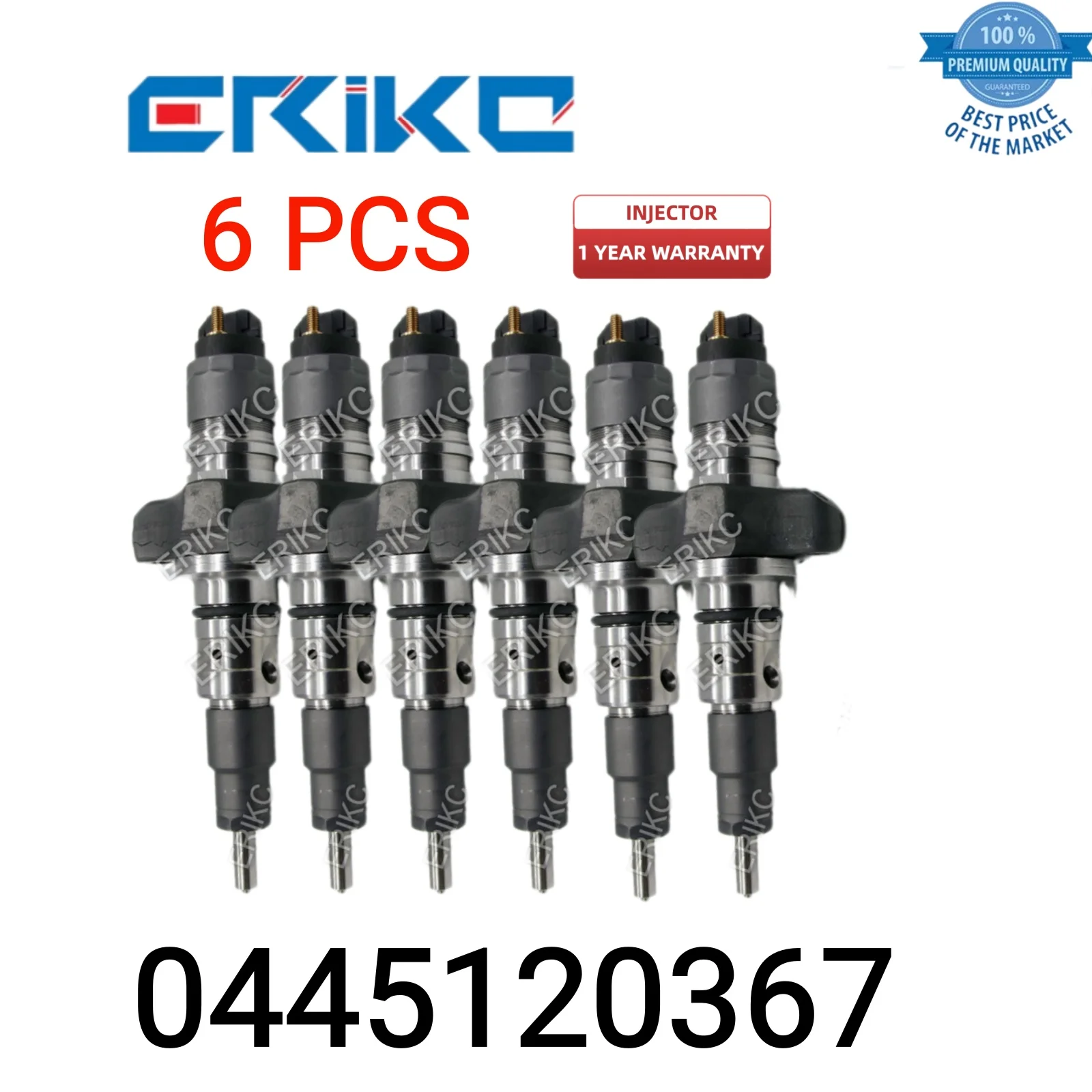 

6 PCS 0445120367 Engine Fuel Injector 0 445 120 367 Common Rail Diesel Fuel Injector 0445 120 367 fit for Shanghai Fiat Hongyan