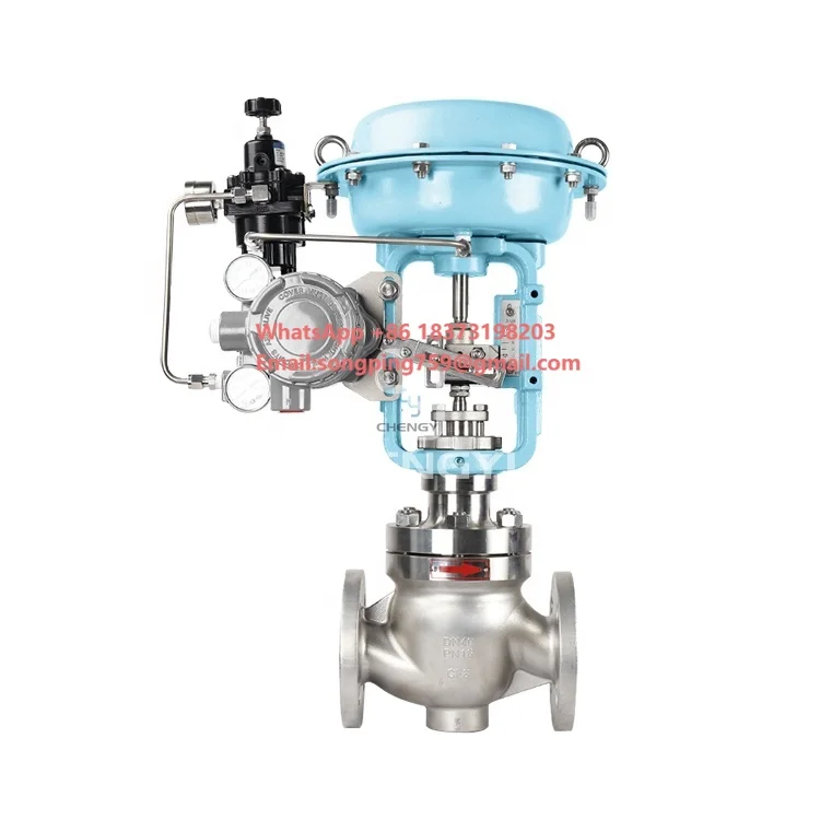 

Пневматический регулирующий клапан с позиционером, односторонний, с диафрагмой, типа «глобус», с верхним расположением привода