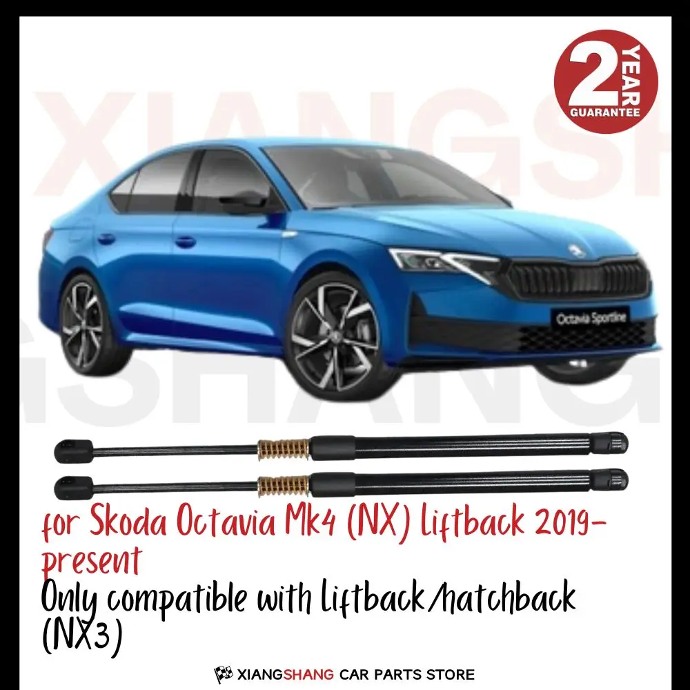 

2pcs Rear Tailgate Damper for Skoda Octavia Mk4 (NX) Liftback 2019-present WITH SPRING Trunk Boot Gas Charged Gas Struts