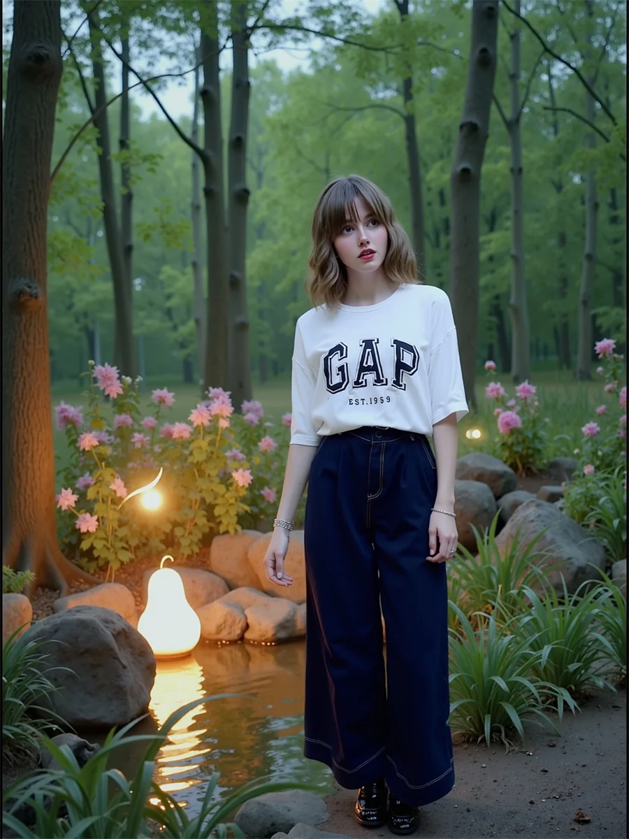 Celana Jeans Wanita Model Baggy Wide Leg, Heavy Wash, Bahan Bernapas, Kasual, Longgar, Fashion, Pinggang Tinggi, Sobek, Vintage, Elegan