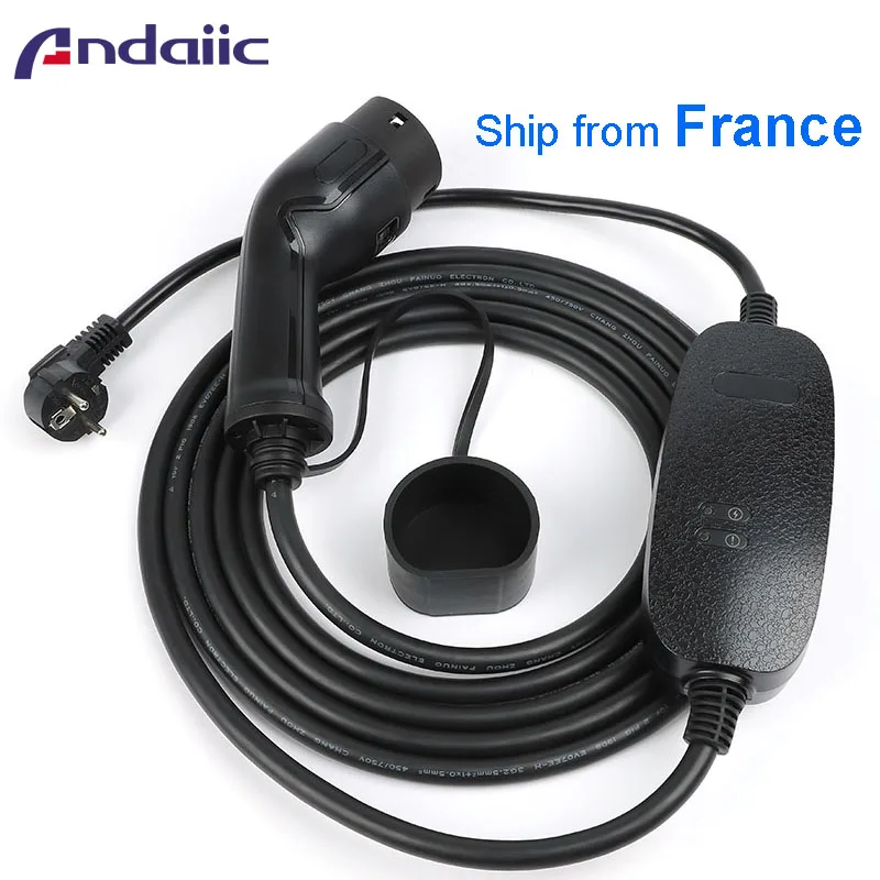 EV charger 16A Type 2 or Type 1 Electric Car Mobile Charging Cable Mennekes Shuko Plug 5 Meters