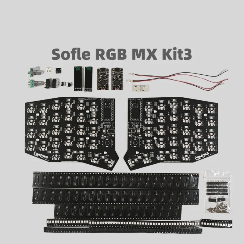 

Комплект печатной платы с разделенной клавиатурой Sofle RGB, разделенная на заказ механическая клавиатура, аксессуары по индивидуальному заказу, беспроводная/проводная система RGB с возможностью горячей замены деталей