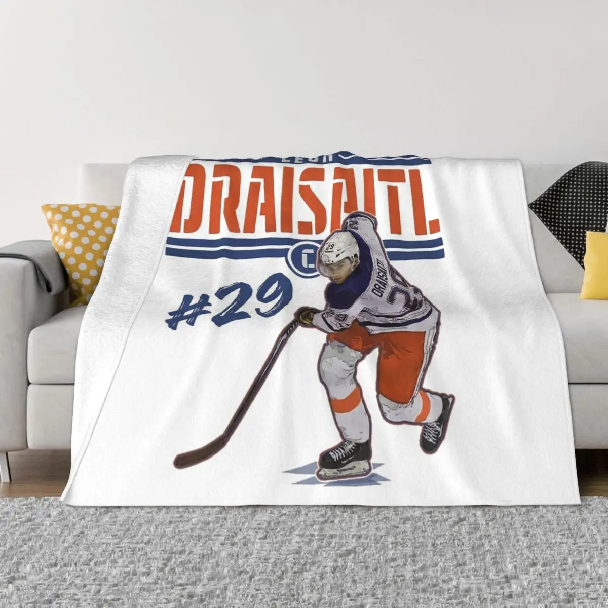 

Connor McDavid 97 For Edmonton Oilers Fans Blanket Soft Warm Flannel Throw Blanket Plush for Bed Living room Picnic Travel