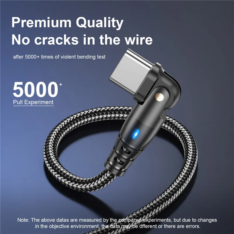 180 Rotate USB Type C Cable Fast Charging Cable For Huawei Samsung Phone Date Cord 3A USB Micro Cable For Xiaomi POCO Oneplus