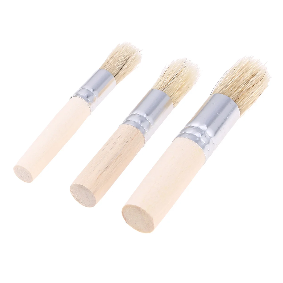 

3 Pcs Stencil Brush Pig Mane Hollow Painting Brush Oil Acrylic Painting Supplies bristle brush oil brush