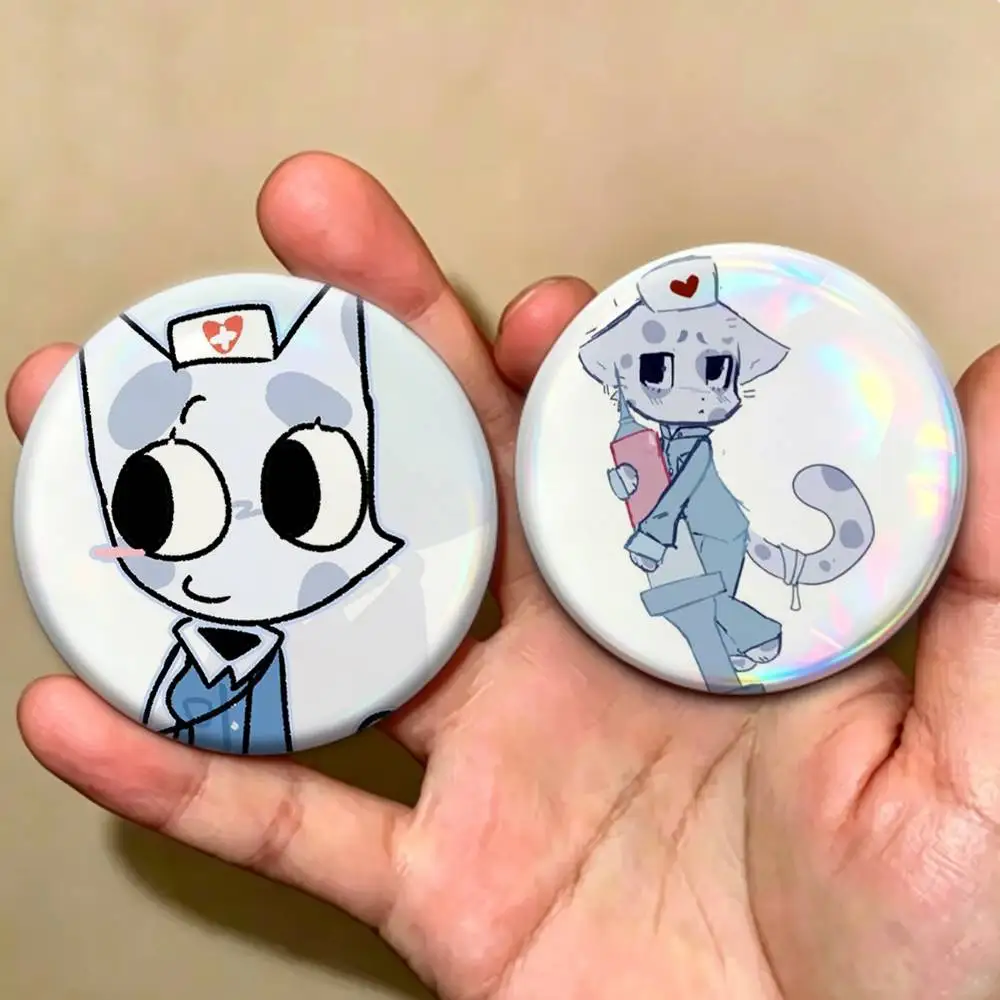 COOL N-Nurse Animal Hospital  Badges Creative Tinplate Button PinsBrooch Badge Clothes Backpack