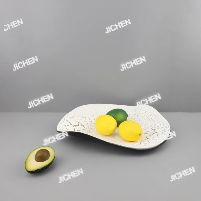 

Скандинавский креативный геометрический овальный поднос для фруктов из смолы, украшение для гостиной и столовой, мягкий декор, аксессуары для дома.