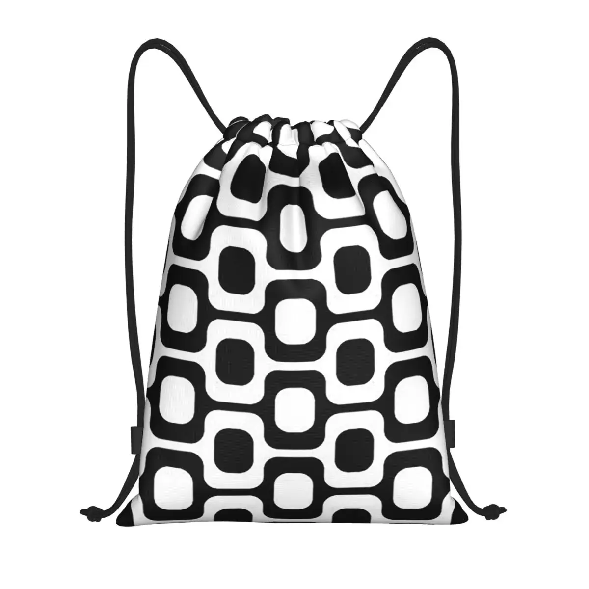 Ipanema Black And White Backpacks Fashion Drawstring Bags Sports Bag Book Bags for Travel School