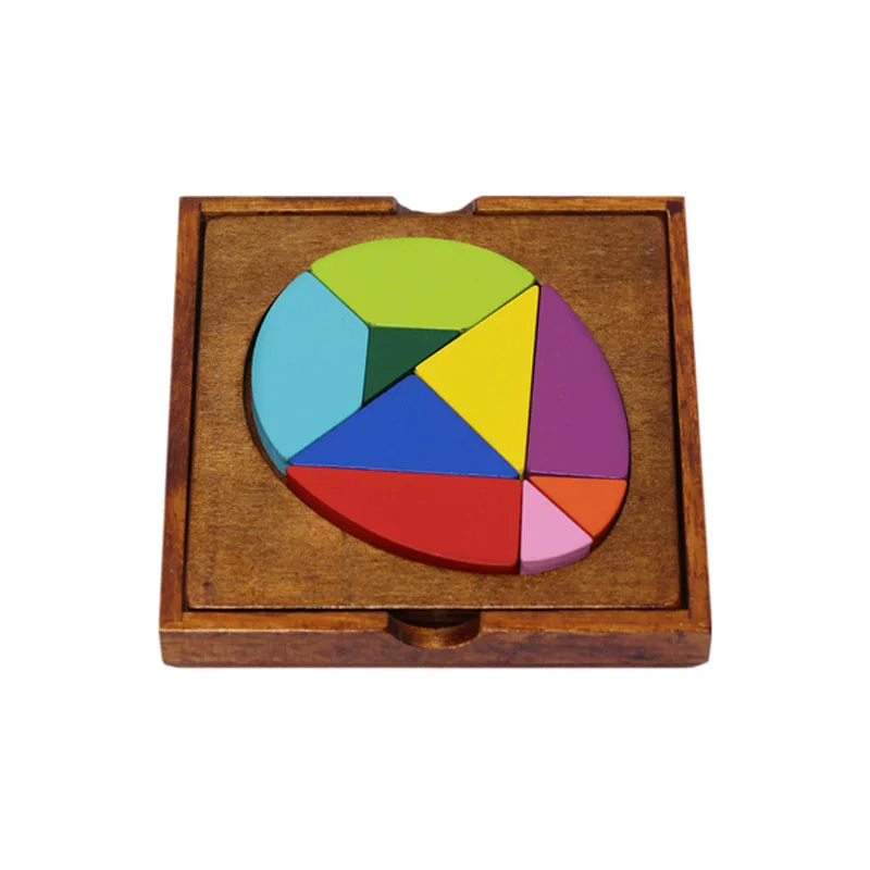 Egg Shaped Wooden Puzzle Box Brain Teaser Casse Tete Montessori Tangram Rompecabezas Juegos De Ingenio y Habilidad Mental