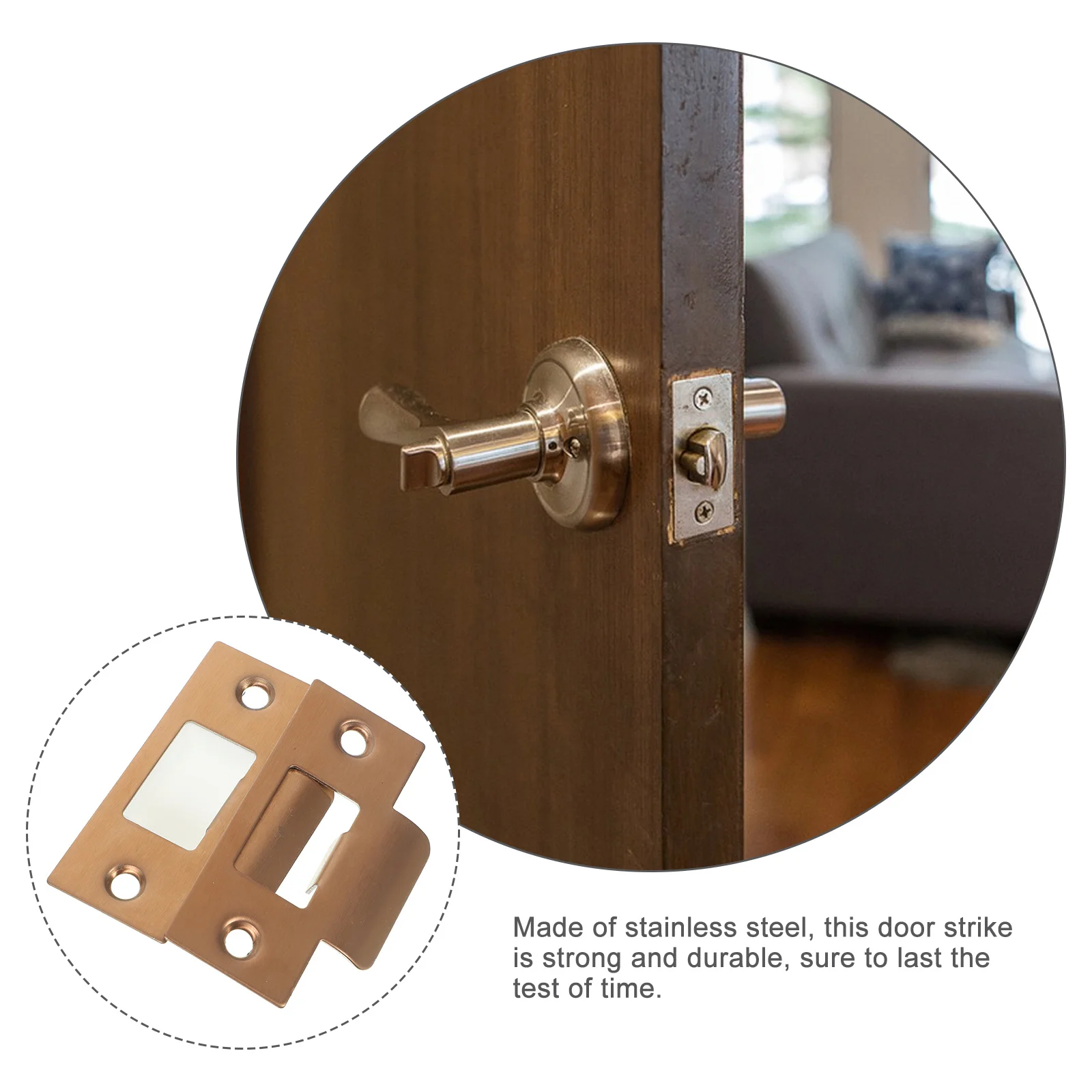 

2 set Lock Accessories Set Stainless Steel Strike Plate For Deadbolt Front Door Reinforcement Kit Security Plate Covers Exterior