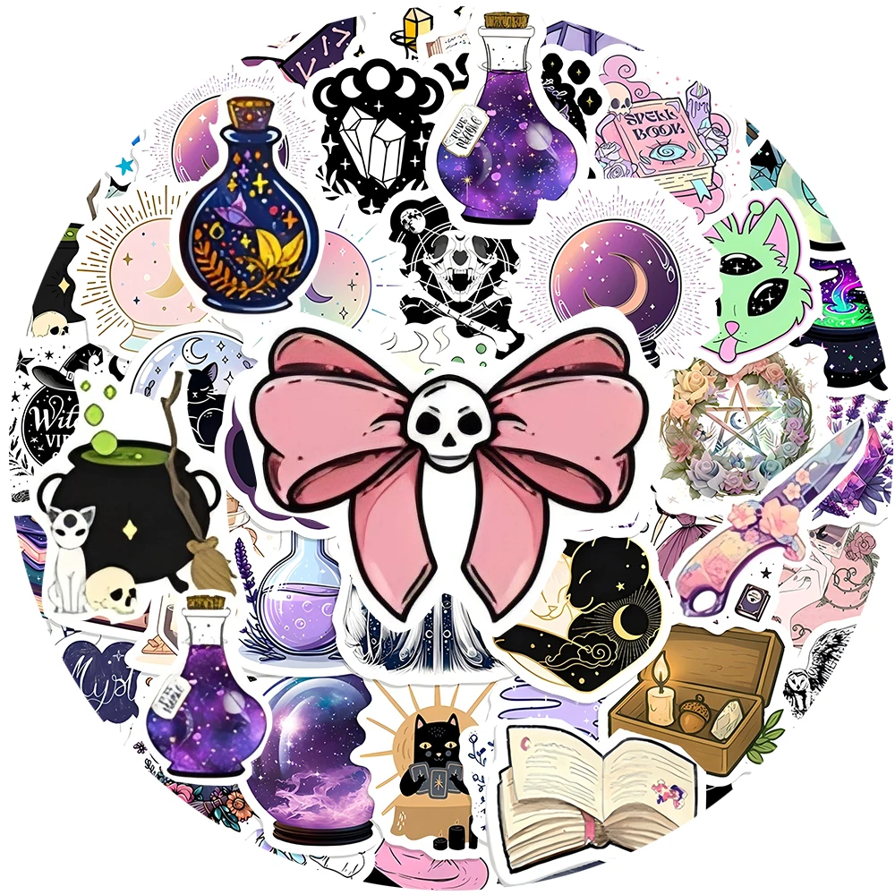 

10/30/50/100pcs Witchy Magic Girls Cartoon Stickers for Skateboard Motorcycle Laptop Suitcase Gothic Graffiti Sticker Decal Gift