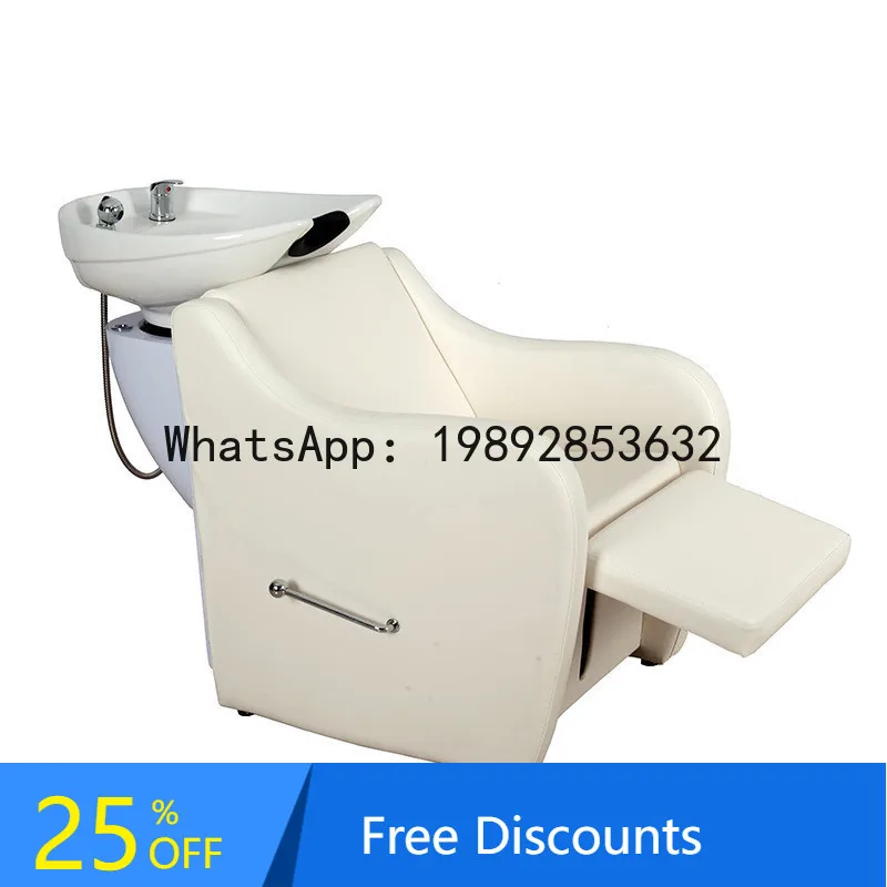 

CZ Barber Shop Shampoo Bed Salon Special Semi-Reclining Hair Salon Shampoo Bed Sitting Adjustable Beauty Washing Bed