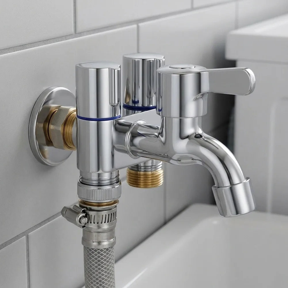 Comfortable Handwheel Design For Easy Flow Control Drain Silver Angle Stop Valve Stainless Steel Build Rust Resistant Material