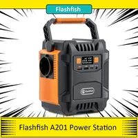 Flashfish A201 200W Portable Power Station, 172.8WH/48000mAh Solar Generator Backup Battery For Outdoors Camping