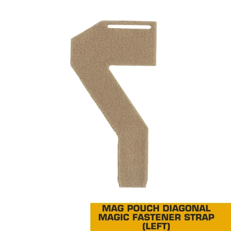 Left Tactical MOLLE Mag Pouch 45° Diagonal Magic Fastener Strap - Adjustable Retention Hook & Loop Band for Tactical Belt(2pcs )