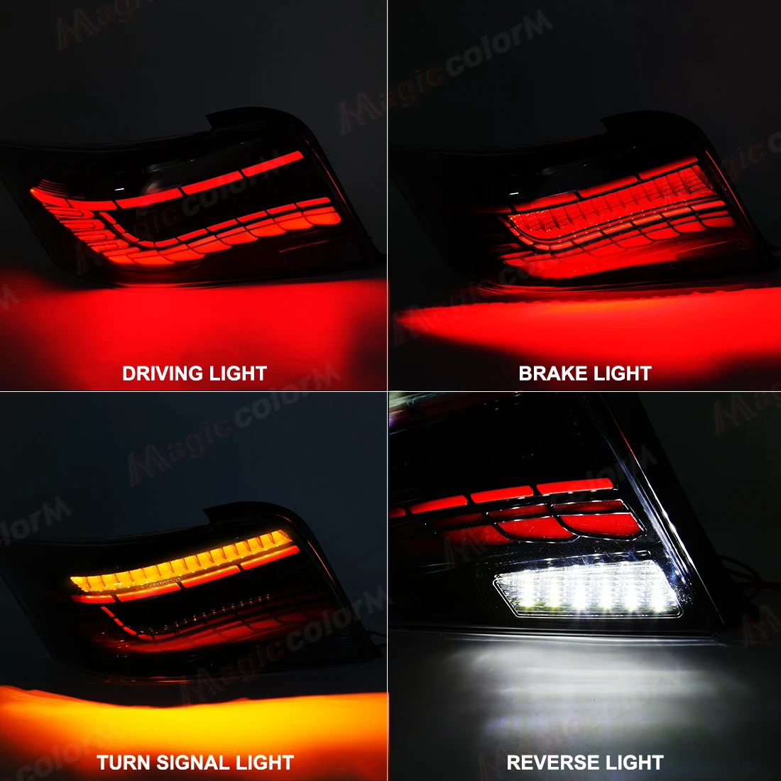 2Pcs Tail Lamps For Toyota Vios 2014 2015 2016 Car Tail Light Assembly Rear Driving Warning Brake Turn Signal Reverse Taillights