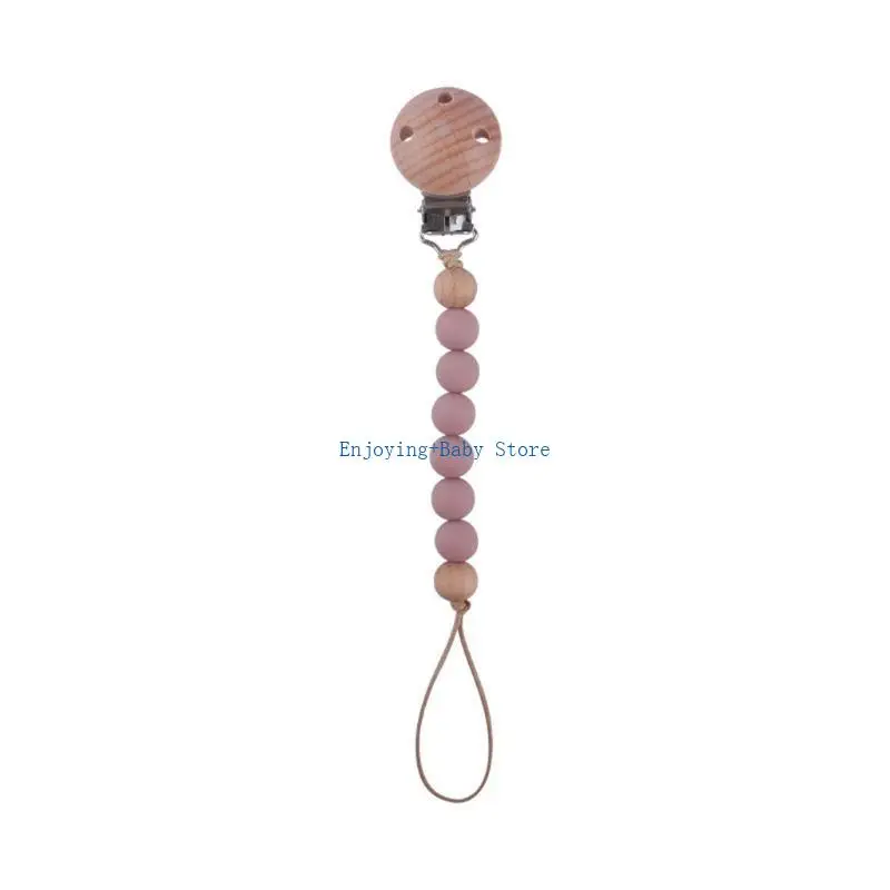 

770B Newborn Pacifier Clip Chain Silicone Beads DIY Dummy Nipple Soother Holder Baby Teething Chewing Chain