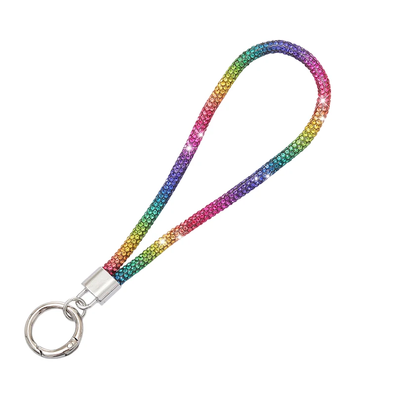 Luxury Mobile Phone Crystal Wrist Straps Glitter Rhinestone Phone Lanyard Keychain Hanging Anti-lost Rope