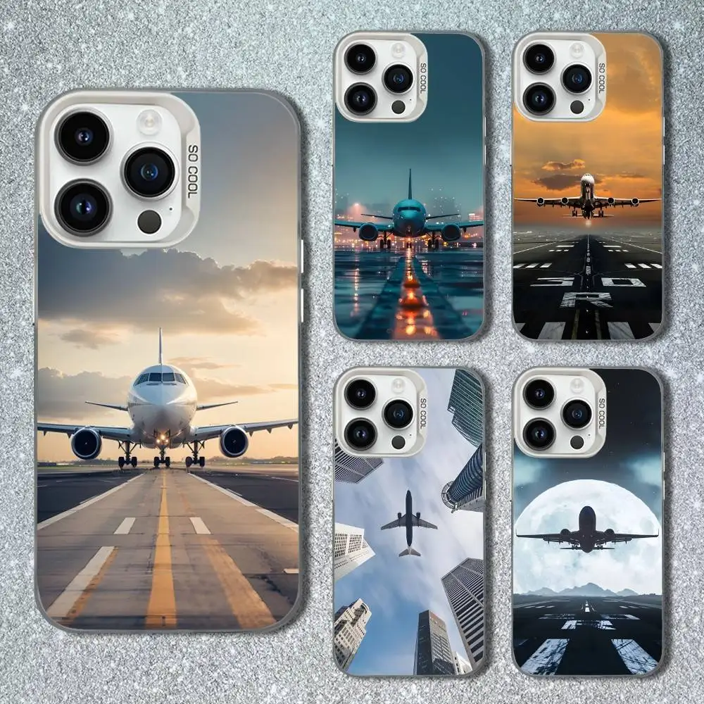 

Plane Art Airplane Phone Case For iPhone 13,15,14,16,12,11,Mini,MAXXS,Pro,SE, White Matte Shockproof Cover