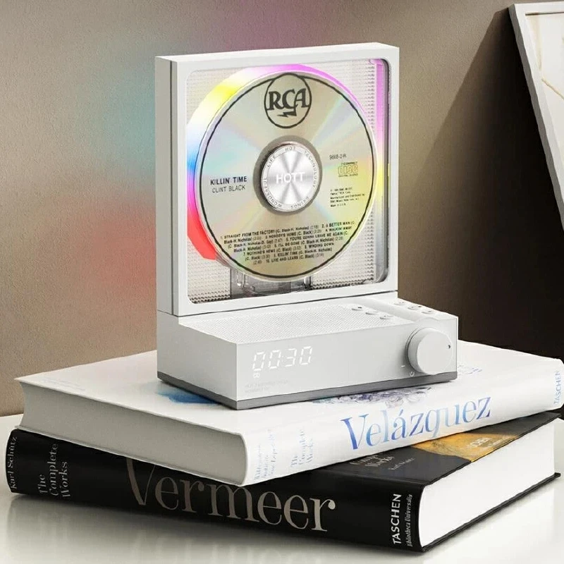 C229 Cd Player Album Disc Player Integrated Bluetooth Speaker Retro Audio Player For Home Indoor Desktop Leisure Daily Music Use