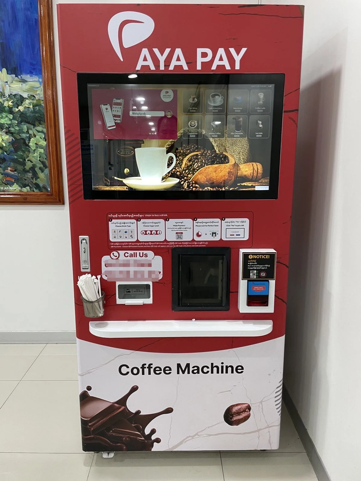 El mejor Robot dispensador de café automático comercial, máquina expendedora de café molido fresco que funciona con monedas con aceptador de facturas