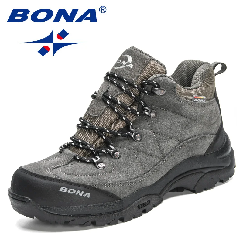 

BONA New Designers Non-slip Wear-resistant Breathable Hiking Shoes Men Outdoor High-quality Jogging Walking Shoe Mansculino