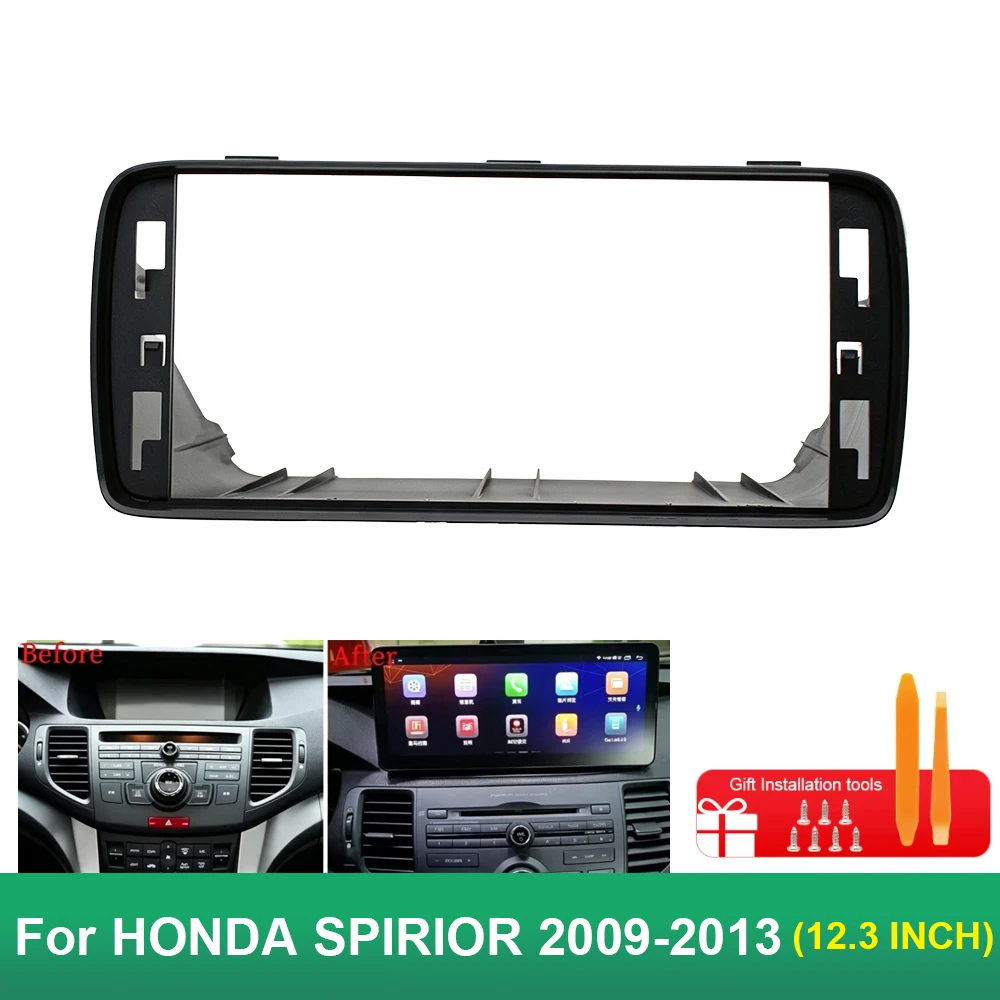 12.3 Inch Radio Fascia Fram Car Android Stereo Dashboard Panel Trim Kit For HONDA SPIRIOR 2009-2013