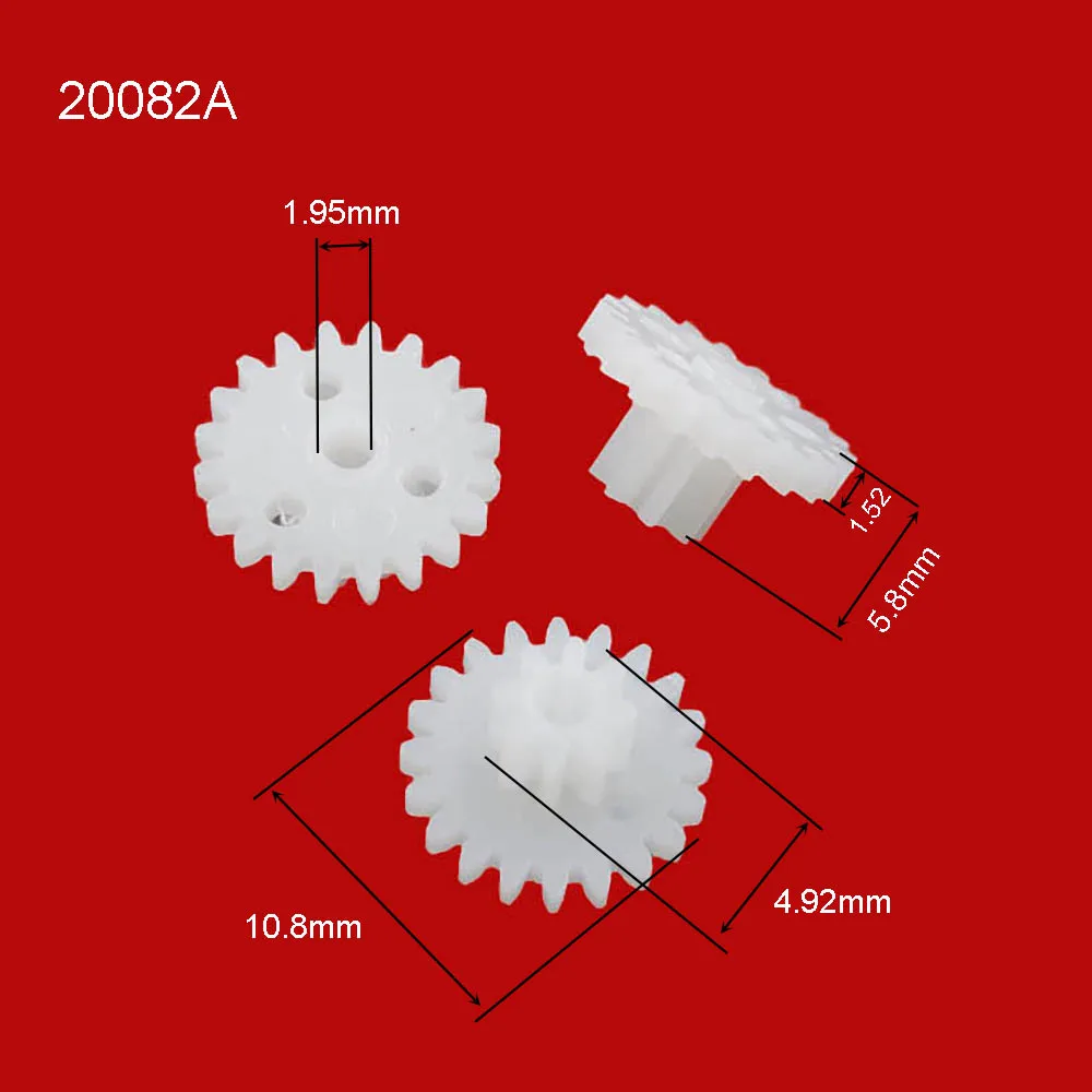 20+8T 0.5M 이중 플라스틱 기어 모듈러스 0.5 20개 톱니 +8개 톱니 피니언 모터 부품 장난감 액세서리 20082A 20082B